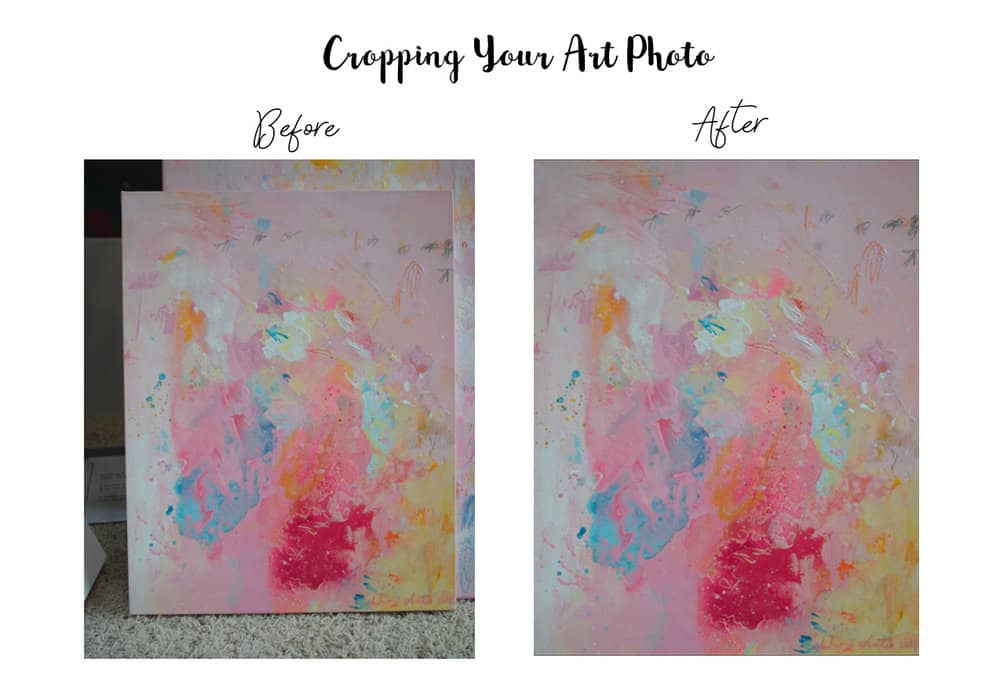 Before and After Cropping Your Art Photo