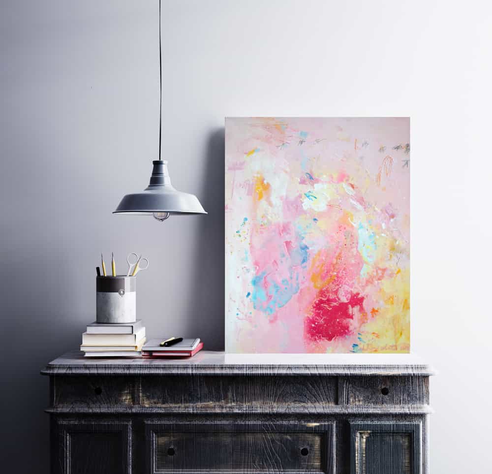 Here's the painting in its new setting!