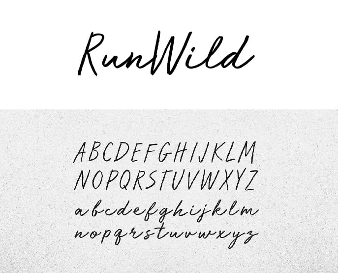 Script Handwriting Font Free - Run Wild