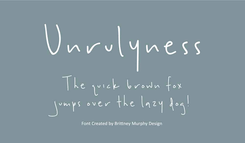 Free Handwriting Font - Unrulyness