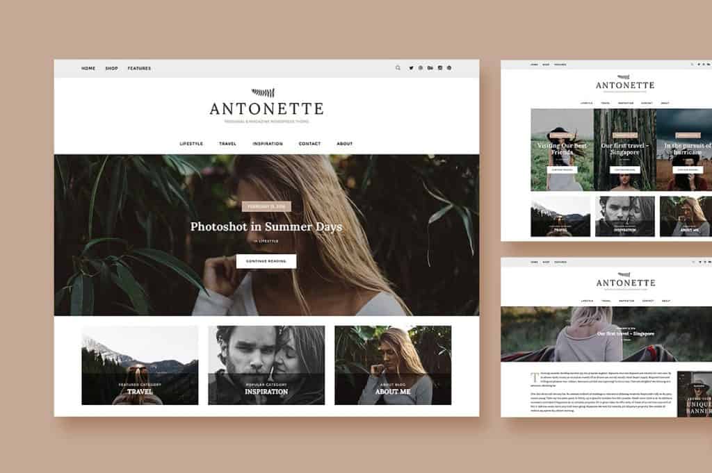 Antonette Feminine WordPress Theme