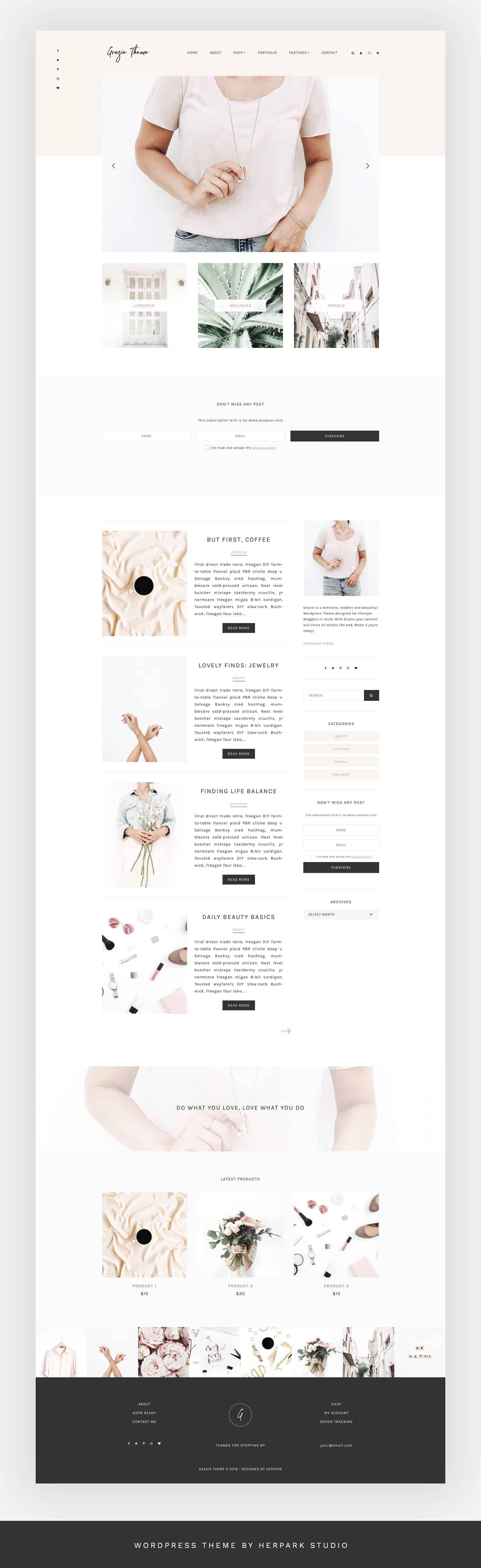 Feminine WordPress Theme Grazie