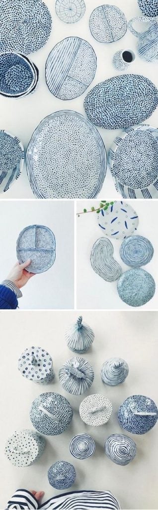 Blue Ceramic Pottery Ideas