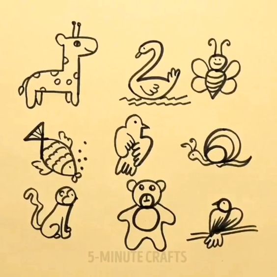 Easy Animal Drawing idea