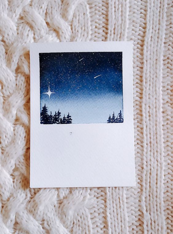 Easy Watercolor Polaroid Art
