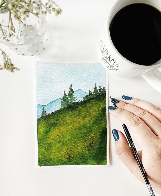 Easy Watercolor Landscape Art
