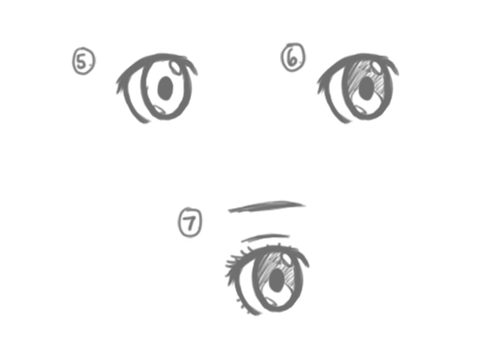 how to draw anime eyes