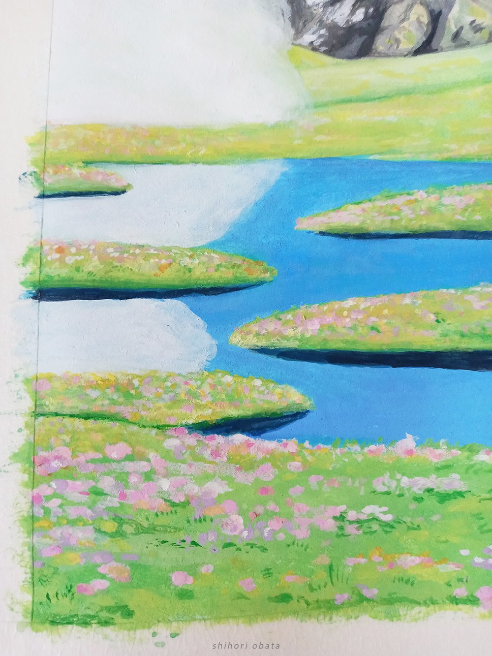 How to Paint a Landscape Using Gouache Studio Ghibli Style