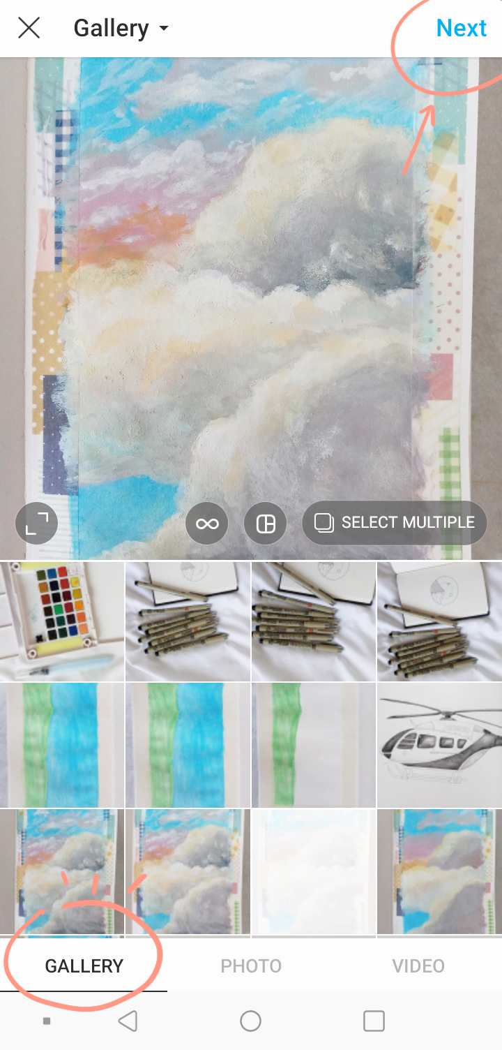 How to upload digital art to instagram