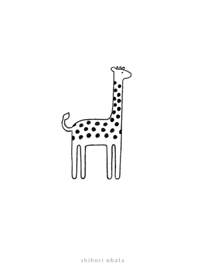 cute giraffe drawing art