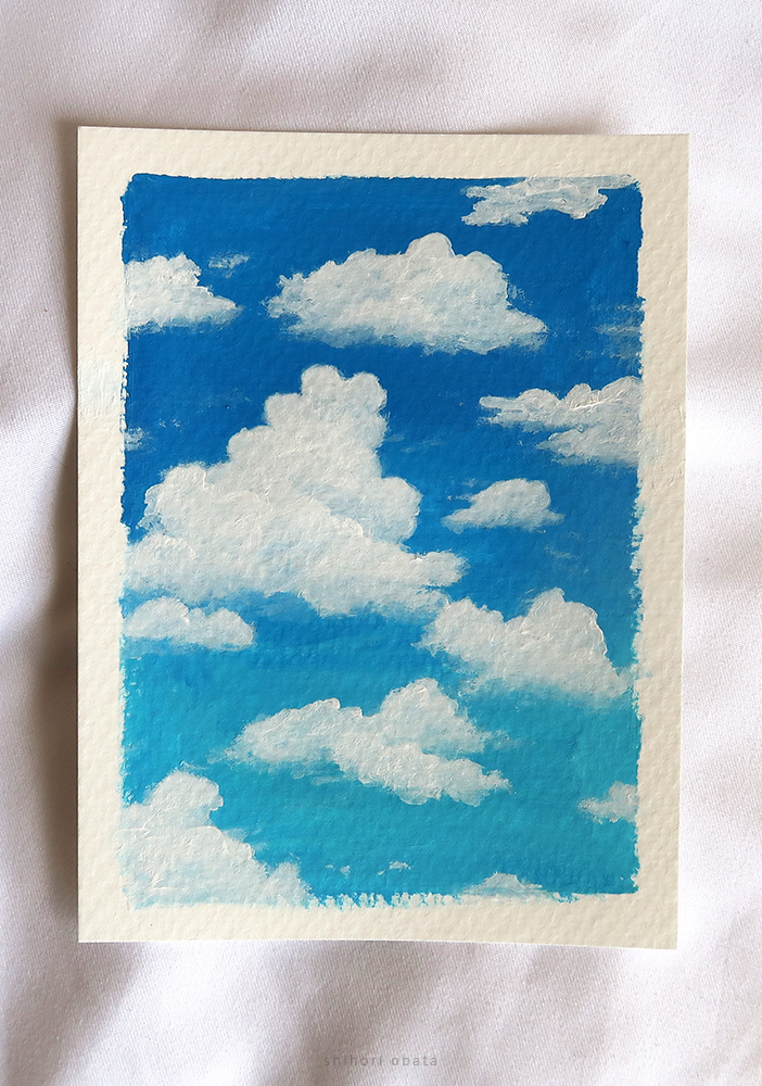 cloud painting idea easy