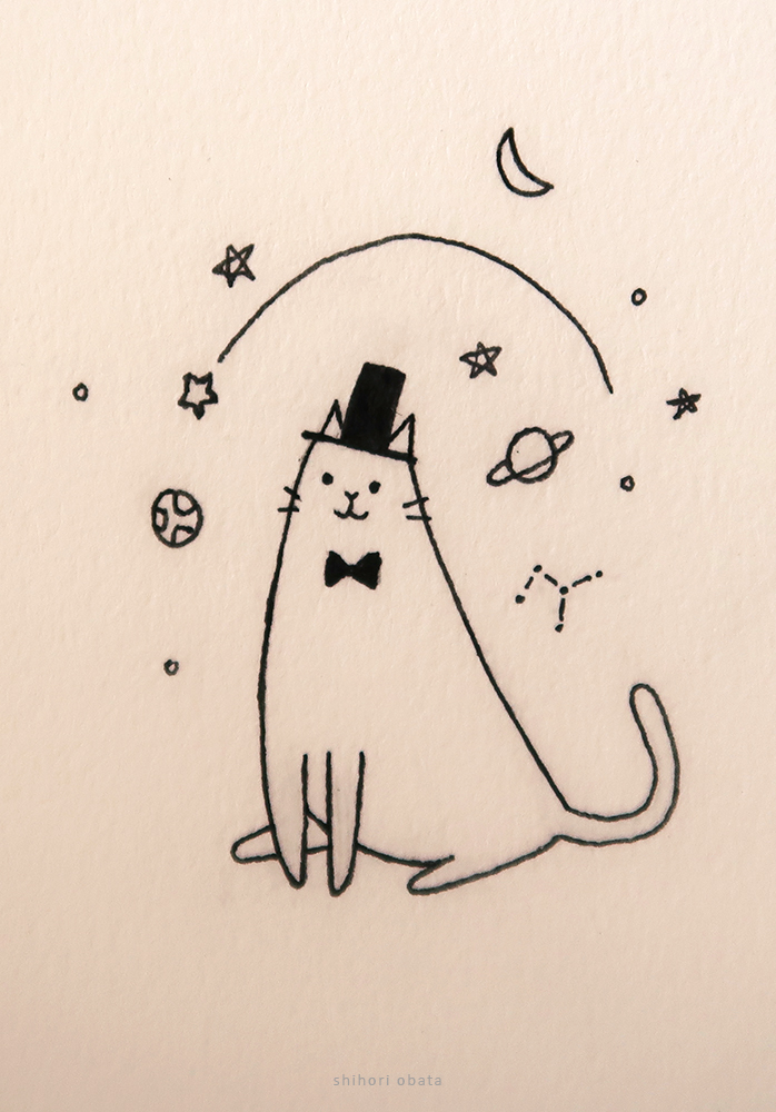 magic cat drawing easy cute
