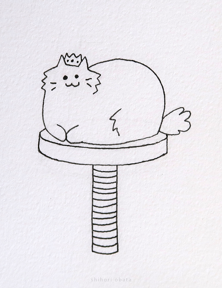 royalty cat drawing