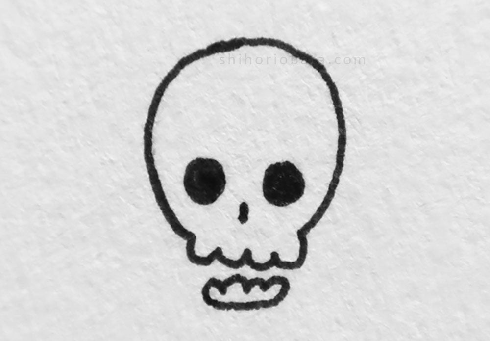 easy skull drawing ideas
