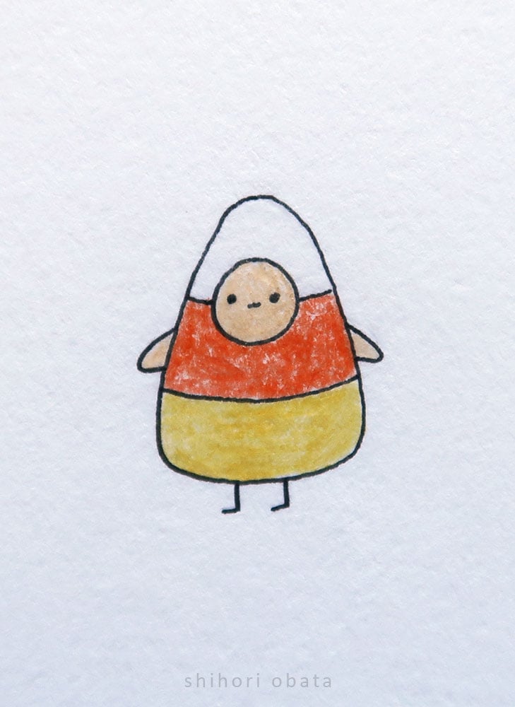 candycorn drawing