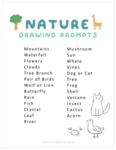 100+ Fun Creative Drawing Prompts (with Printable)