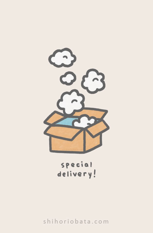 cloud box drawing doodle