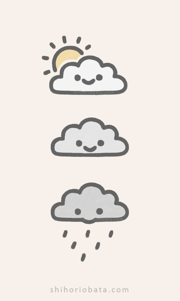 cloud doodle raincloud cute