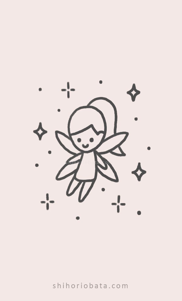 fairy girl drawing easy