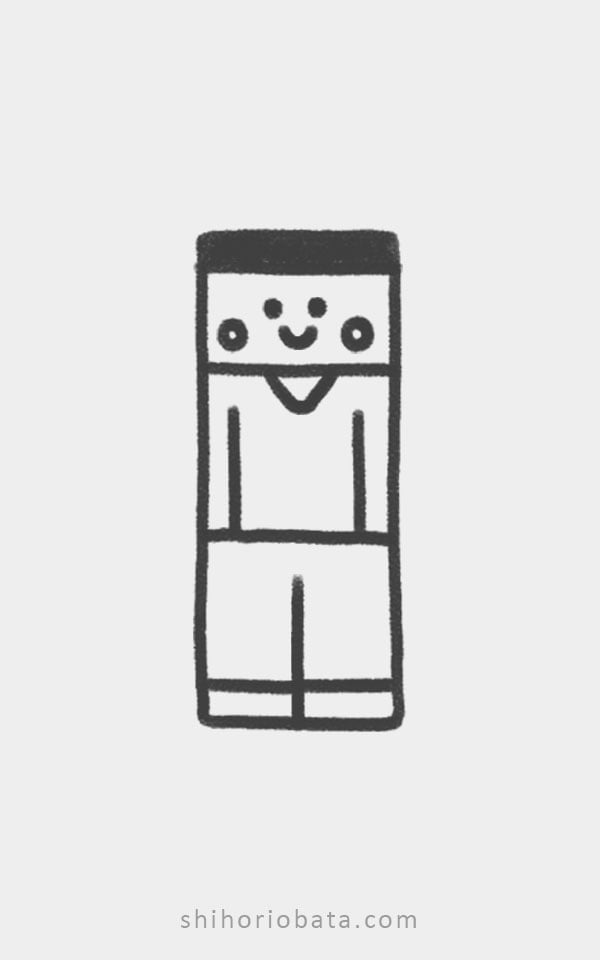 rectangle man drawing people