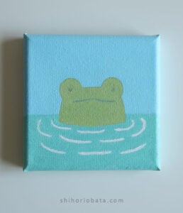 DIY Easy Frog Painting on Mini Canvas: Step by Step Tutorial