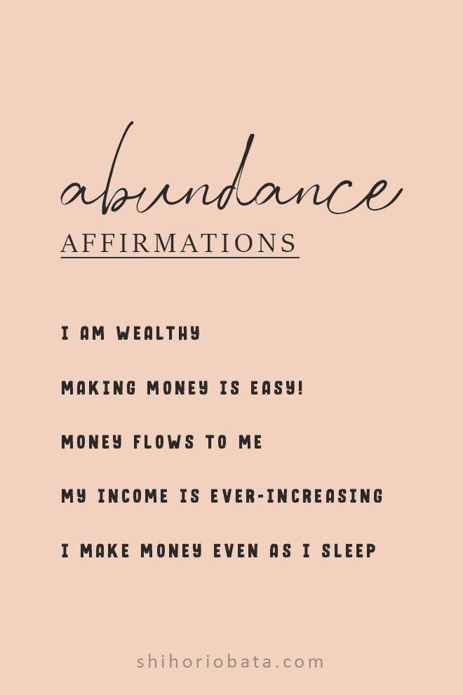 abundance affirmations