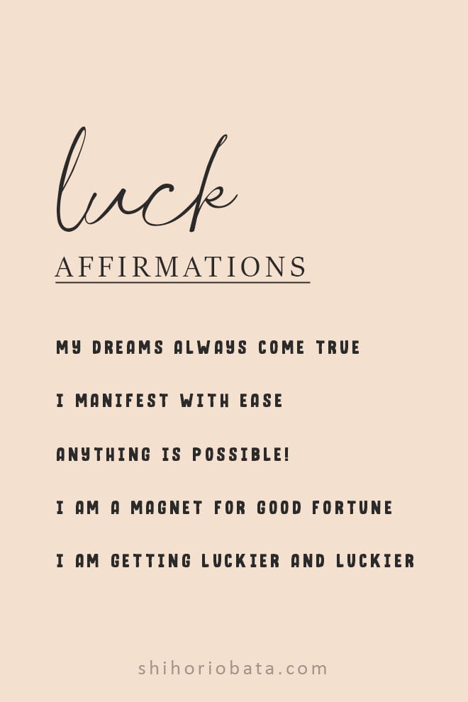 luck affirmations