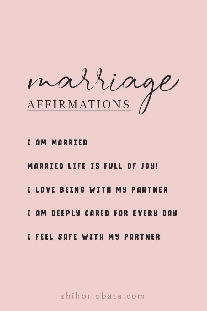 marriage affirmations manifest