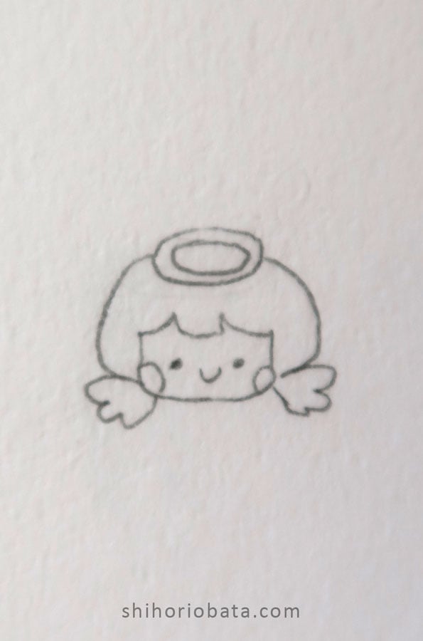 angel drawing easy