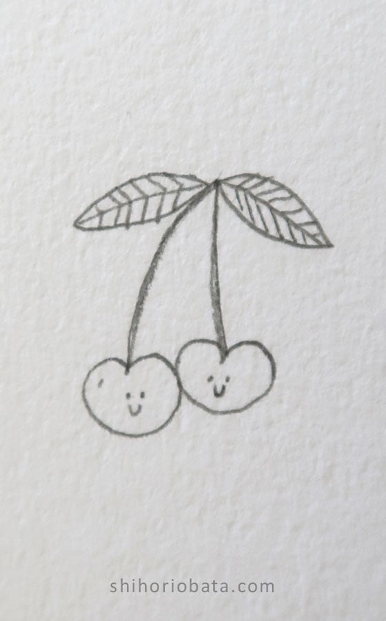 cherries drawing easy