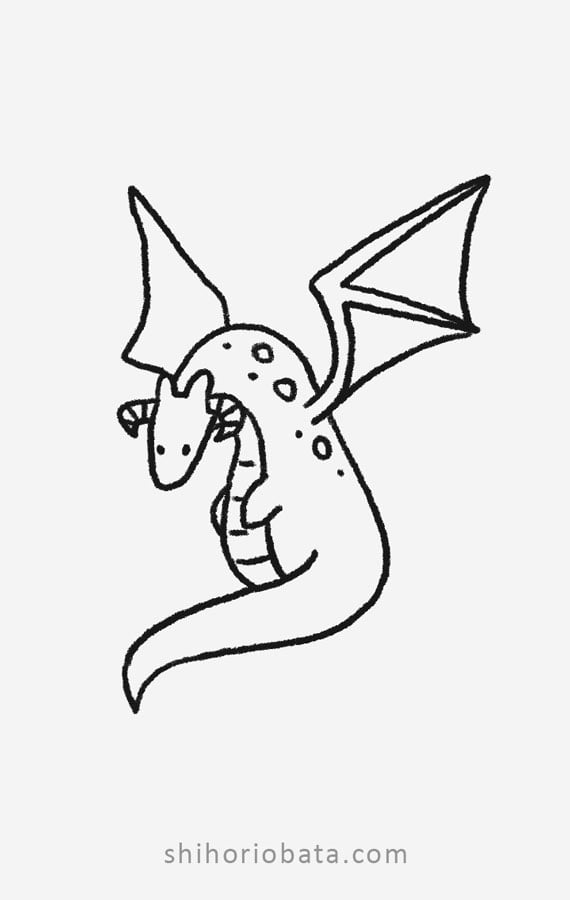 dragon drawing easy
