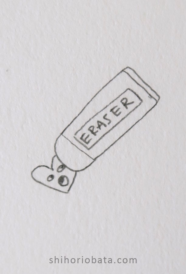 eraser drawing pencil