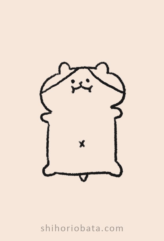 hamster drawing cute easy