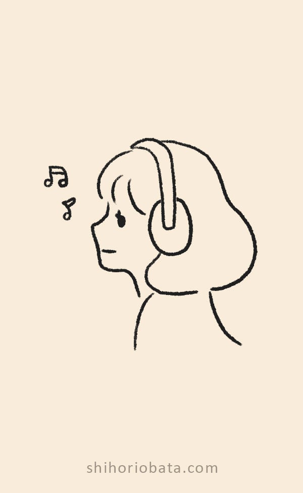 girl listening to music
