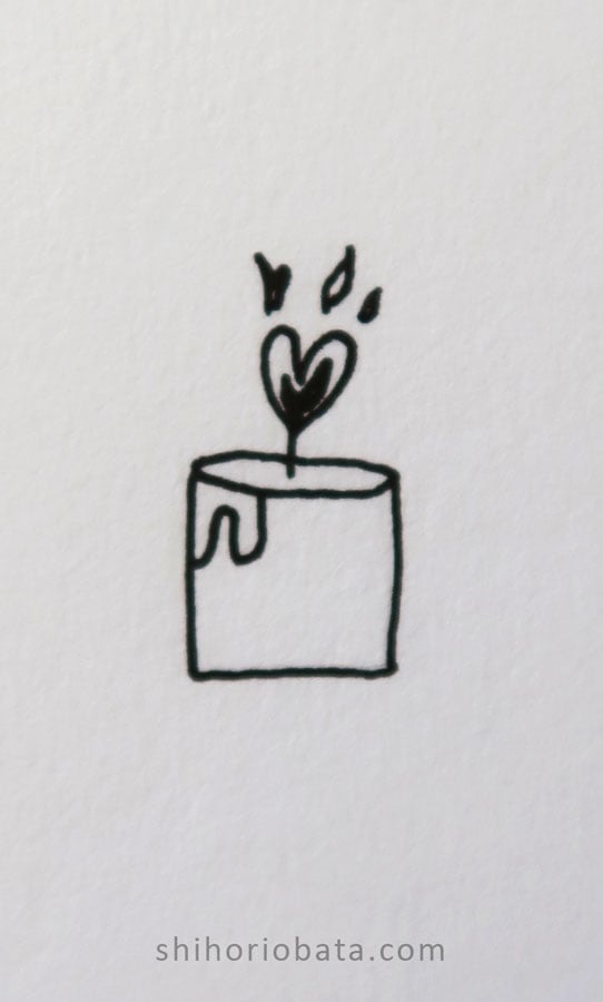 candle drawing easy