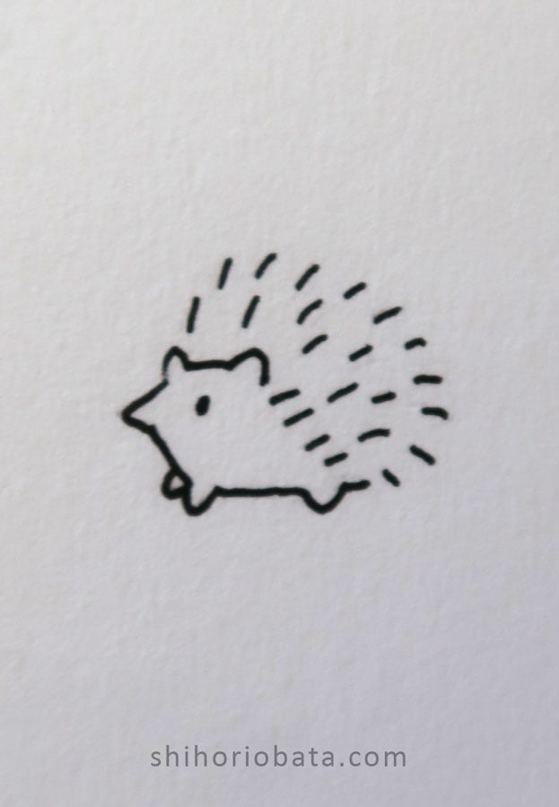 hedgehog drawing cute