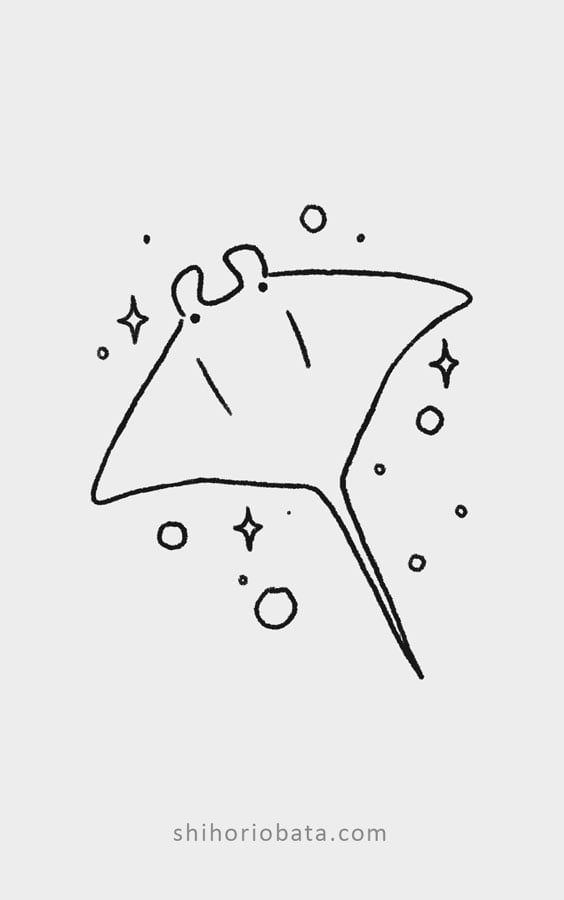 manta ray drawing
