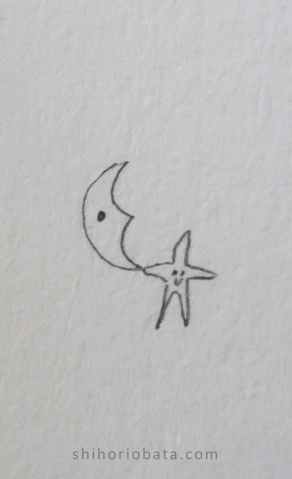 moon and star drawing