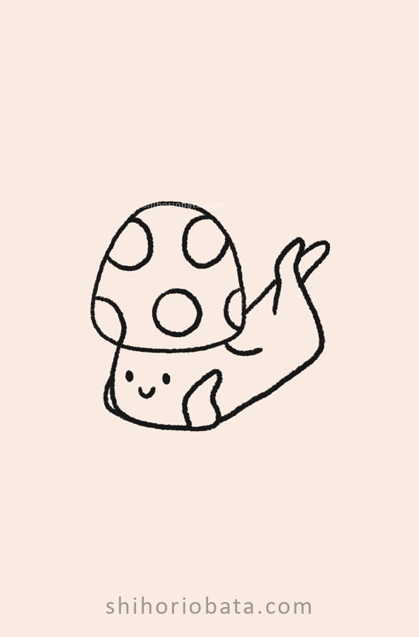 mushroom drawing cute