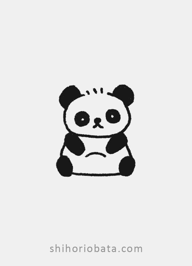 panda drawing cute