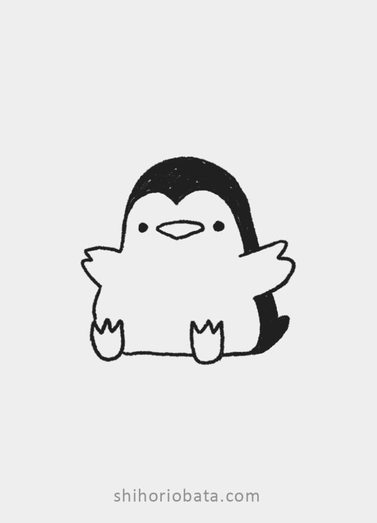 penguin drawing