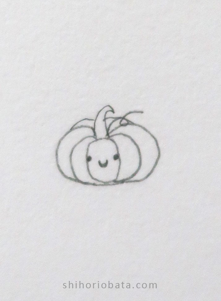 pumpkin drawing easy