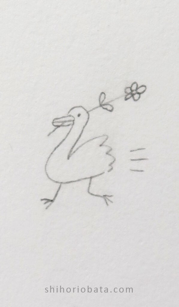 running duck goose drawing