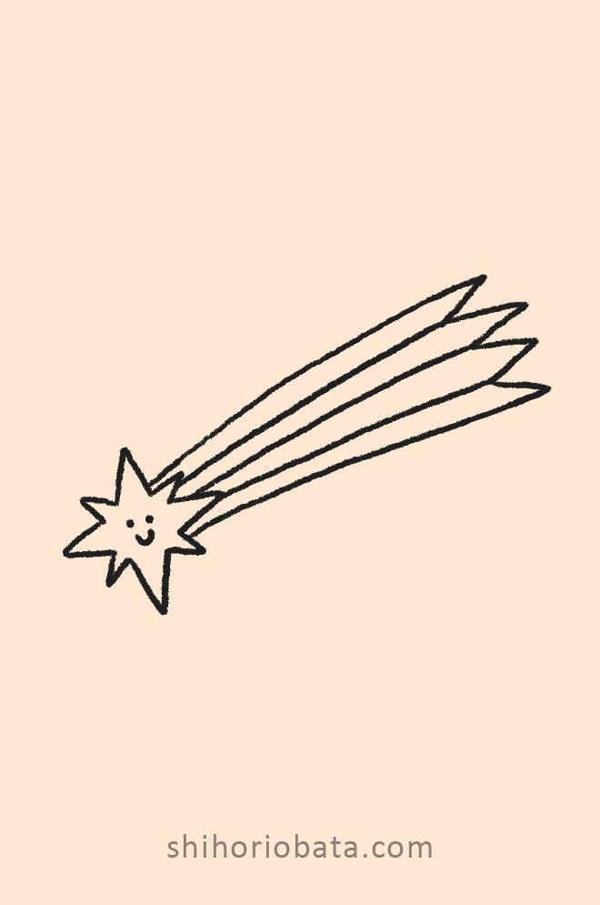 shooting star drawing