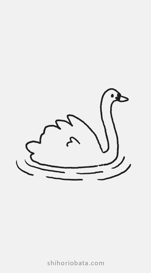 swan drawing