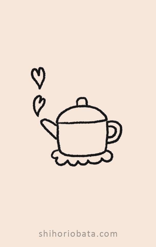 tea pot drawing kettle