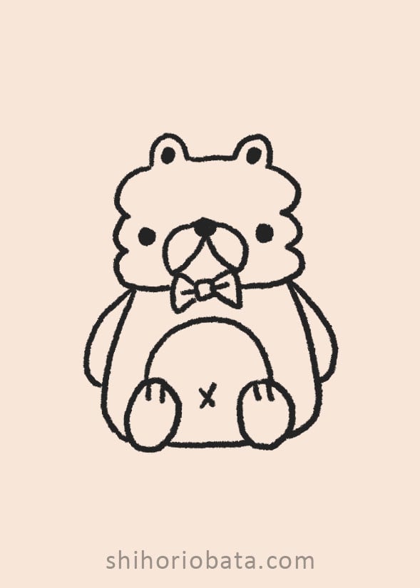 teddy bear drawing