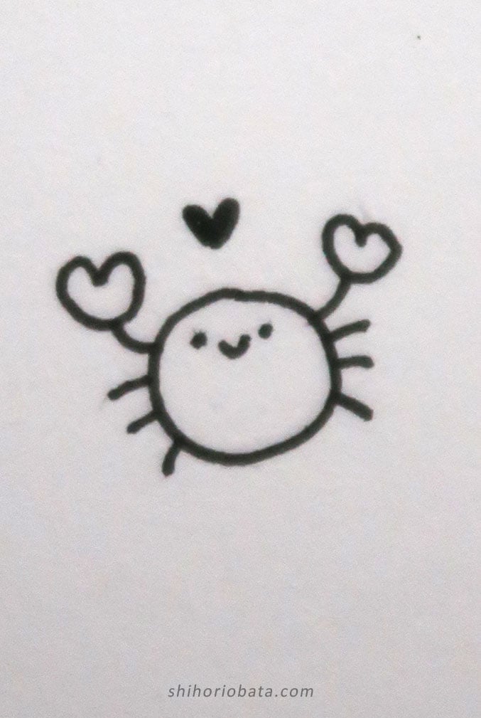 easy crab drawing