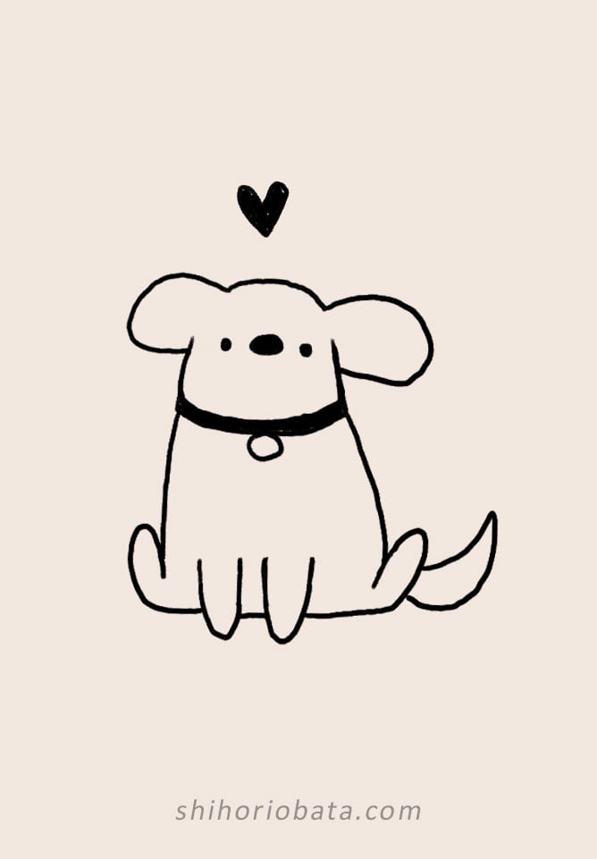 dog drawing easy