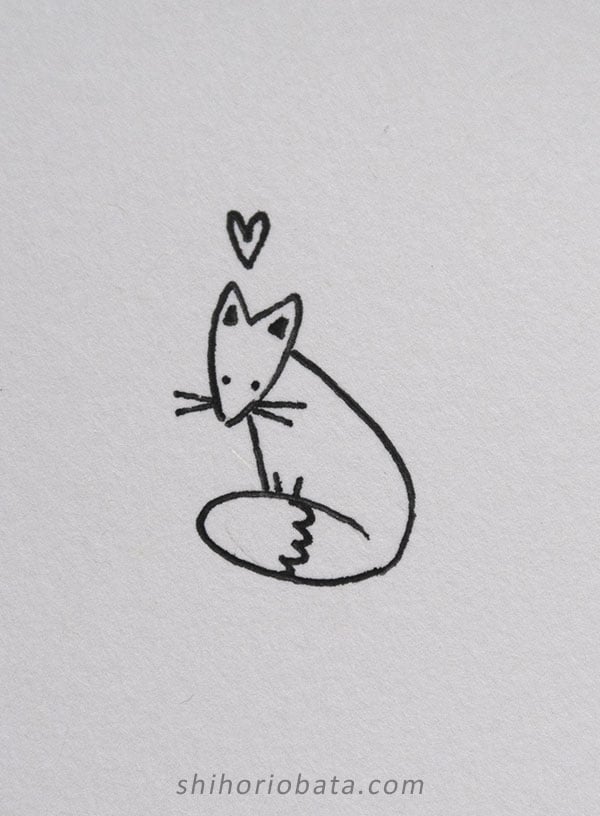 fox drawing cute easy